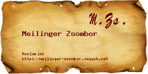 Meilinger Zsombor névjegykártya